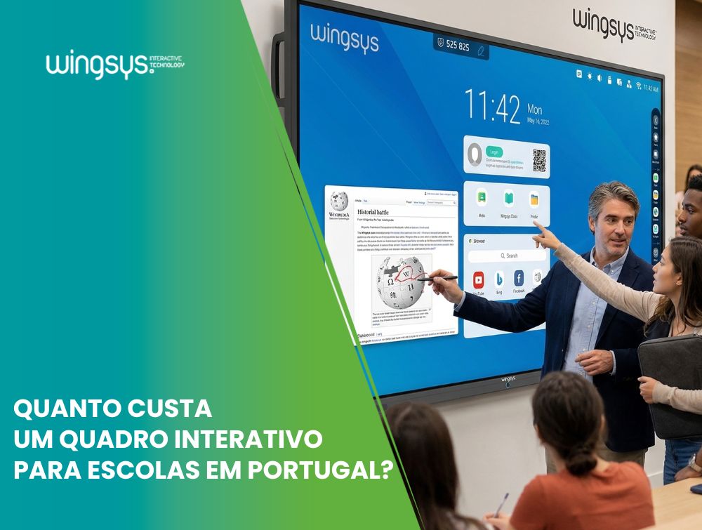 Quanto custa um quadro interativo para escolas em Portugal?
